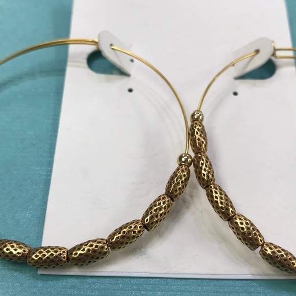 Large Gold Hoops - Picture 2 of 2